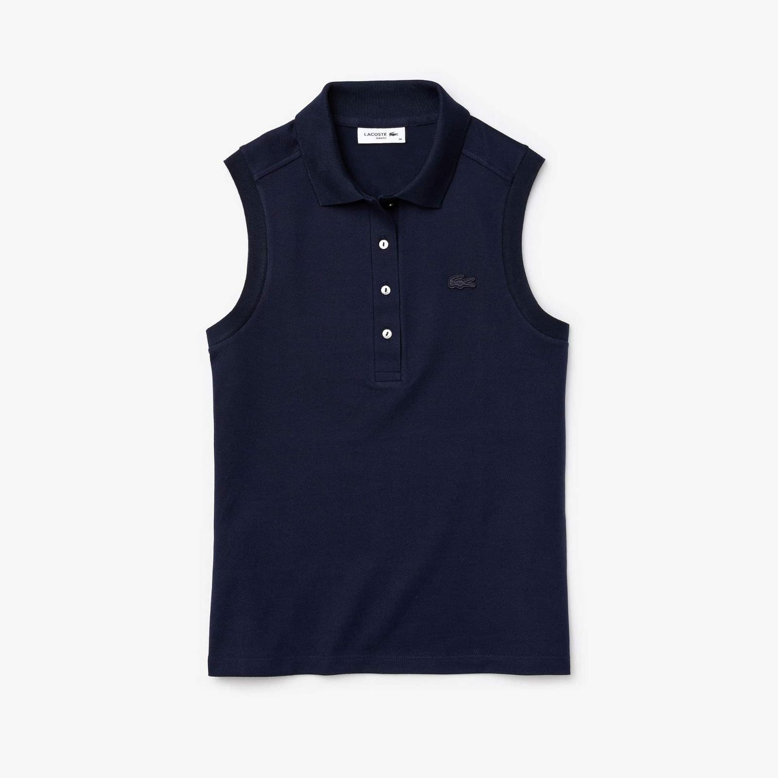 Women&#039;s Lacoste Slim fit Sleeveless Cotton Piqué Polo Shirt PF5445-51