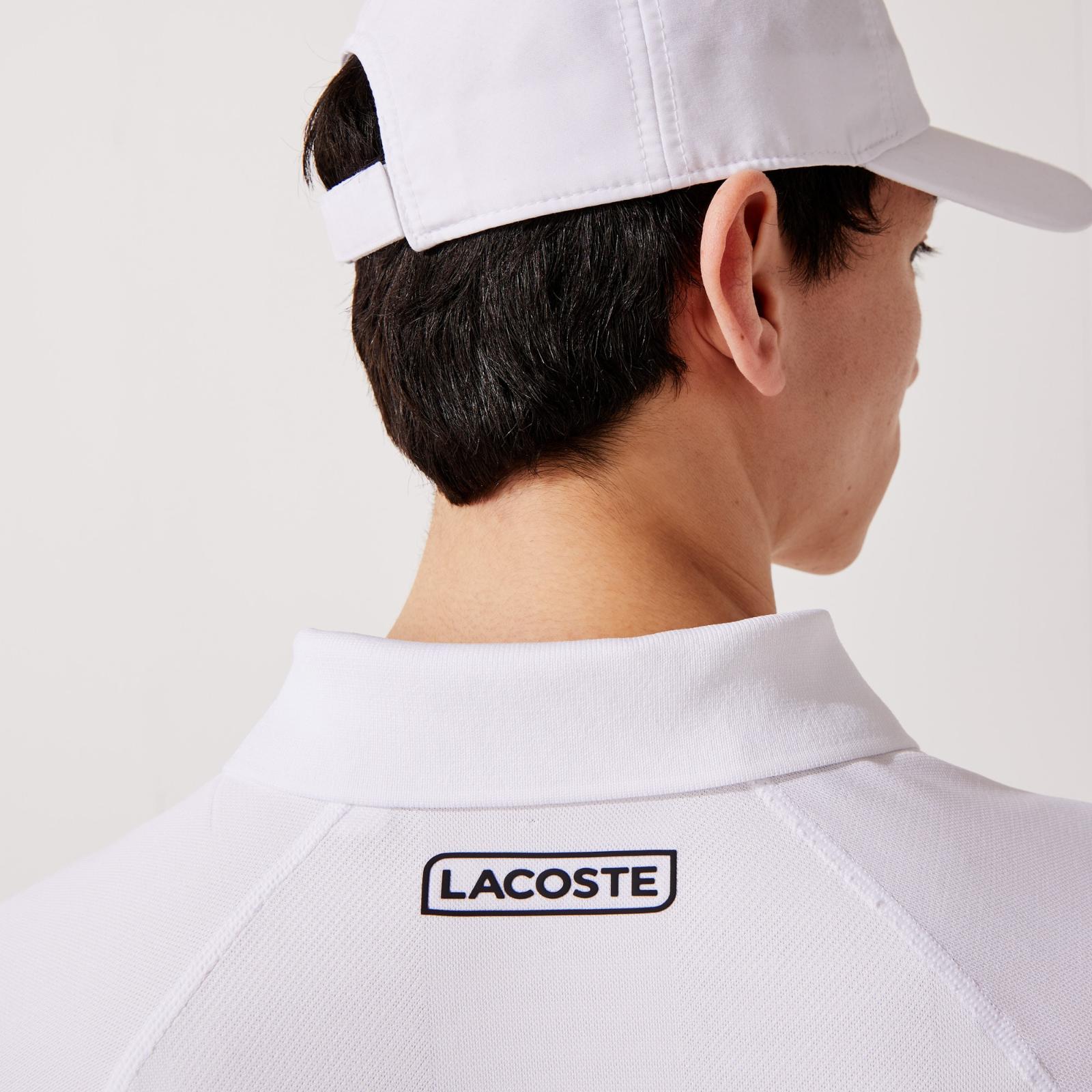 Men&#039;s Lacoste SPORT Seamless Open Collar Jacquard Polo DH6441-51