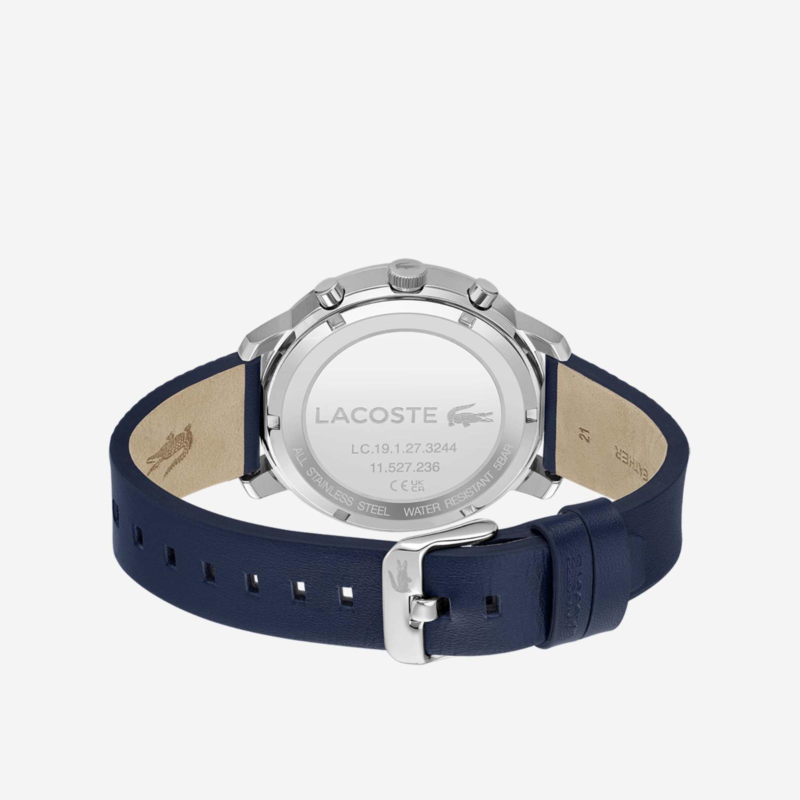 Men&#039;s Lacoste Replay Blue Leather Strap Watch 2011176