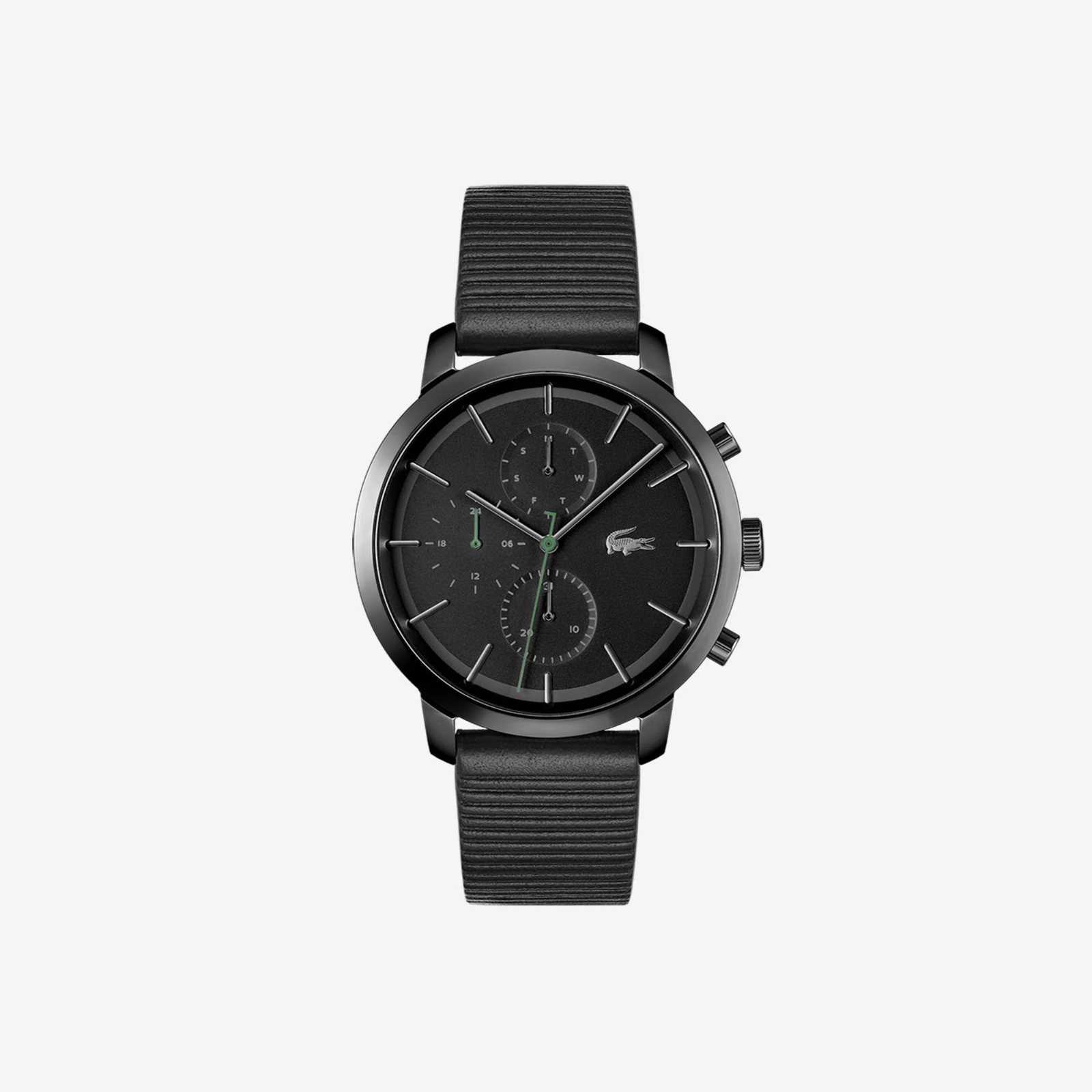 Men&#039;s Lacoste Replay Black Leather Strap Watch 2011177