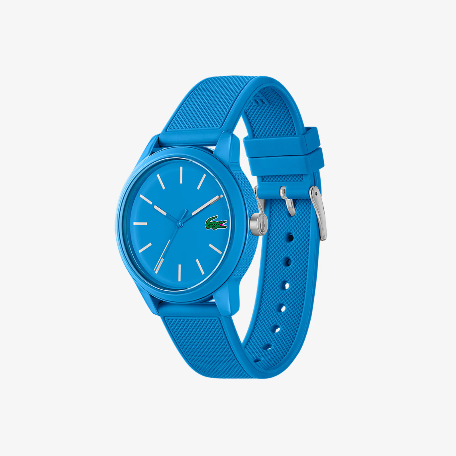 Unisex Lacoste L.12.12 3 Hands Blue Silicone Watch 2011193
