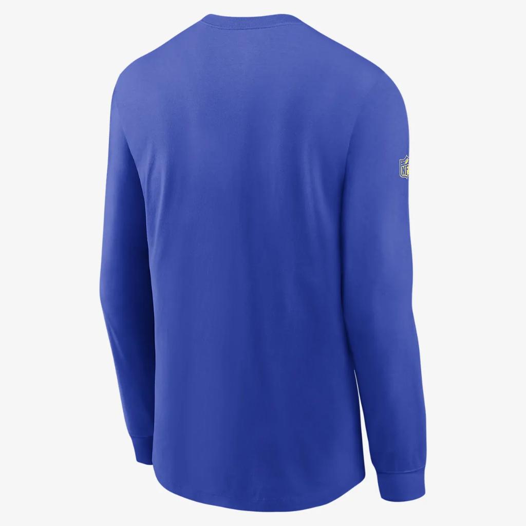 Nike Dri-FIT Sideline Team (NFL Los Angeles Rams) Men&#039;s Long-Sleeve T-Shirt 00LX4NP95-0BI