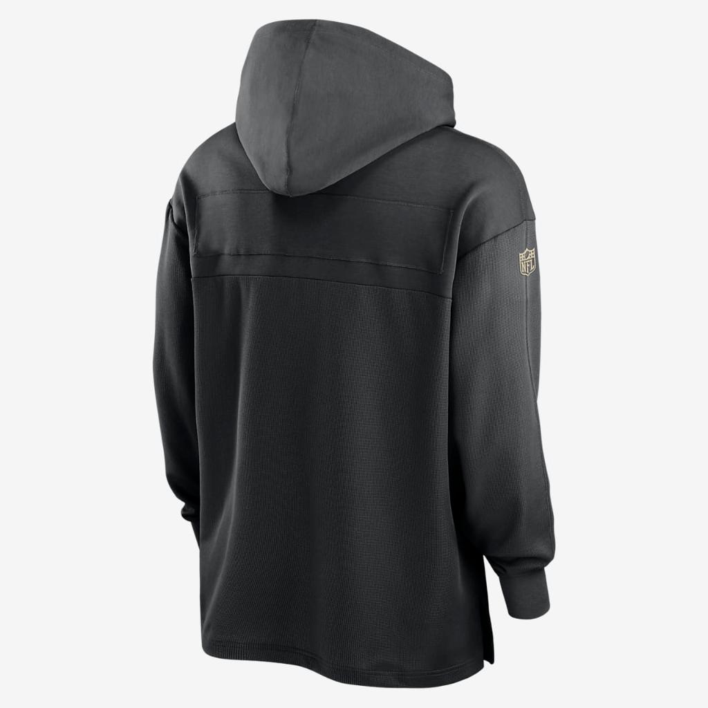 New Orleans Saints Sideline Men&#039;s Nike Dri-FIT NFL Long-Sleeve Hooded Top 00MO00A7W-BVK