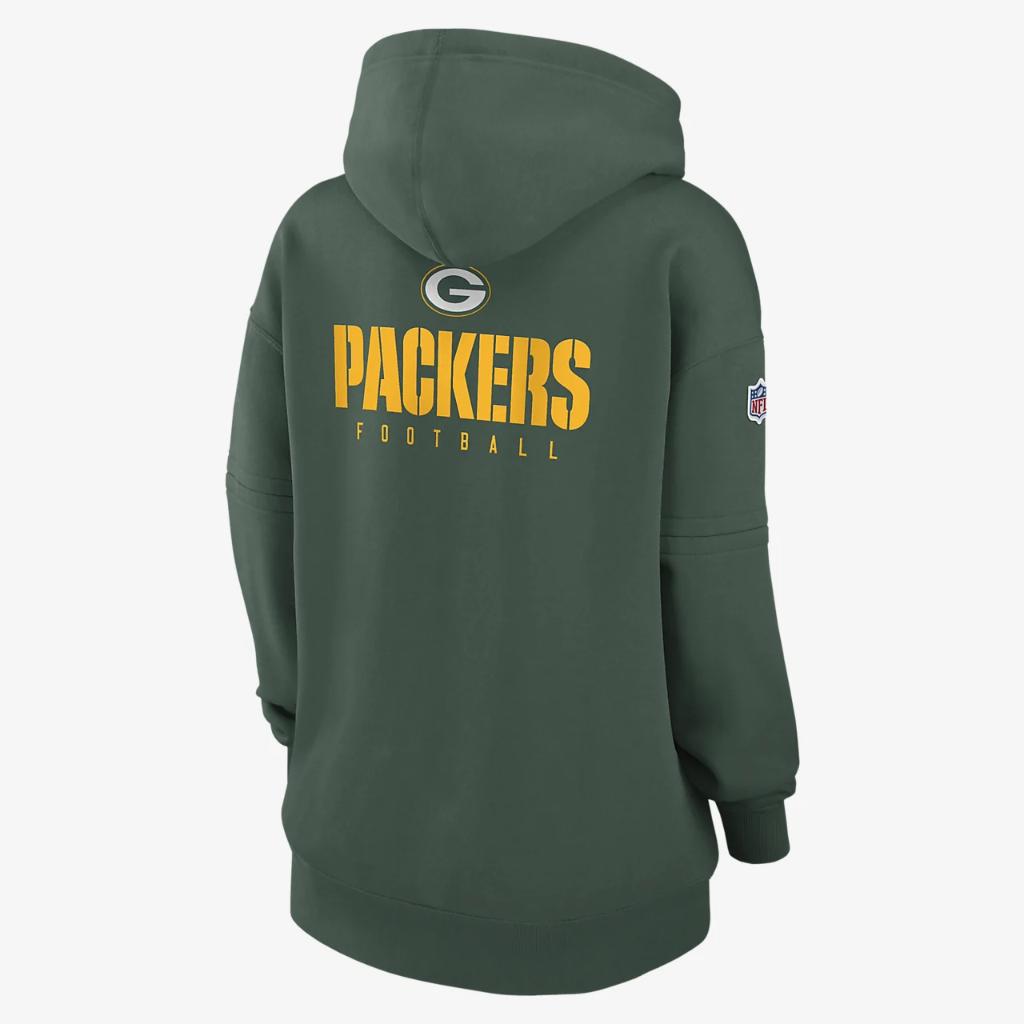 Nike Sideline Club (NFL Green Bay Packers) Women&#039;s Pullover Hoodie 00MW3EE7T-E7V