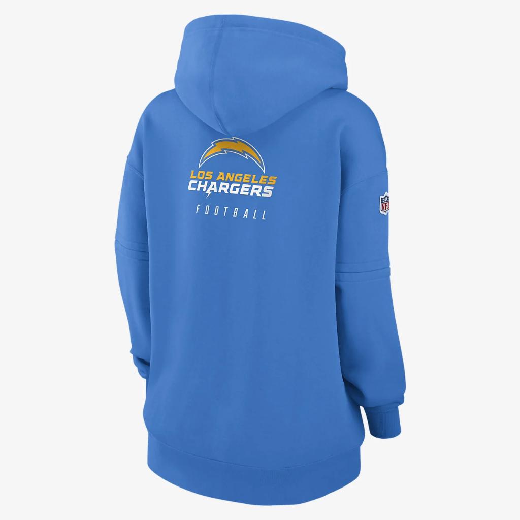 Nike Sideline Club (NFL Los Angeles Chargers) Women&#039;s Pullover Hoodie 00MW48Y97-E7V