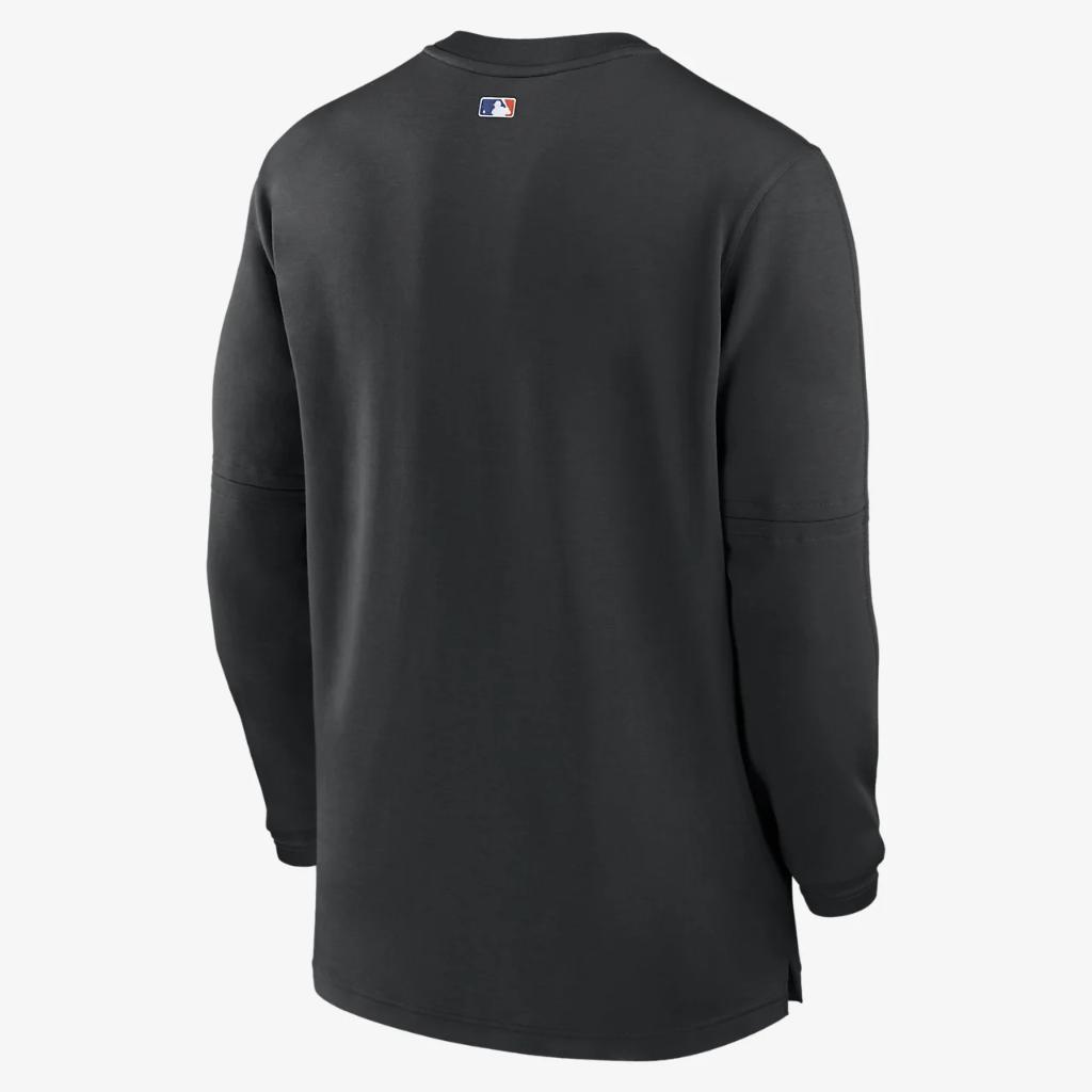 New York Mets Authentic Collection Game Time Men&#039;s Nike Dri-FIT MLB 1/2-Zip Long-Sleeve Top 014G00ANME-2TK