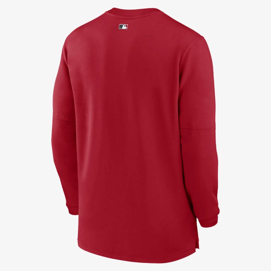 Cincinnati Reds Authentic Collection Game Time Men&#039;s Nike Dri-FIT MLB 1/2-Zip Long-Sleeve Top 014G62QRED-G5B