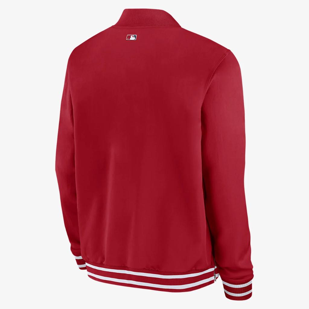 Los Angeles Angels Authentic Collection Men&#039;s Nike MLB Full-Zip Bomber Jacket 015D03ATANG-132
