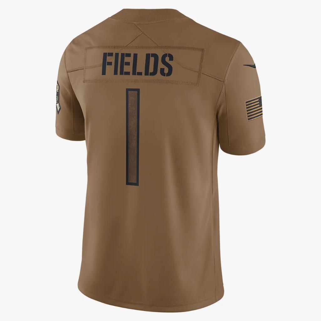 Justin Fields Chicago Bears Salute to Service Men&#039;s Nike Dri-FIT NFL Limited Jersey 01AV2EAF36-3WH