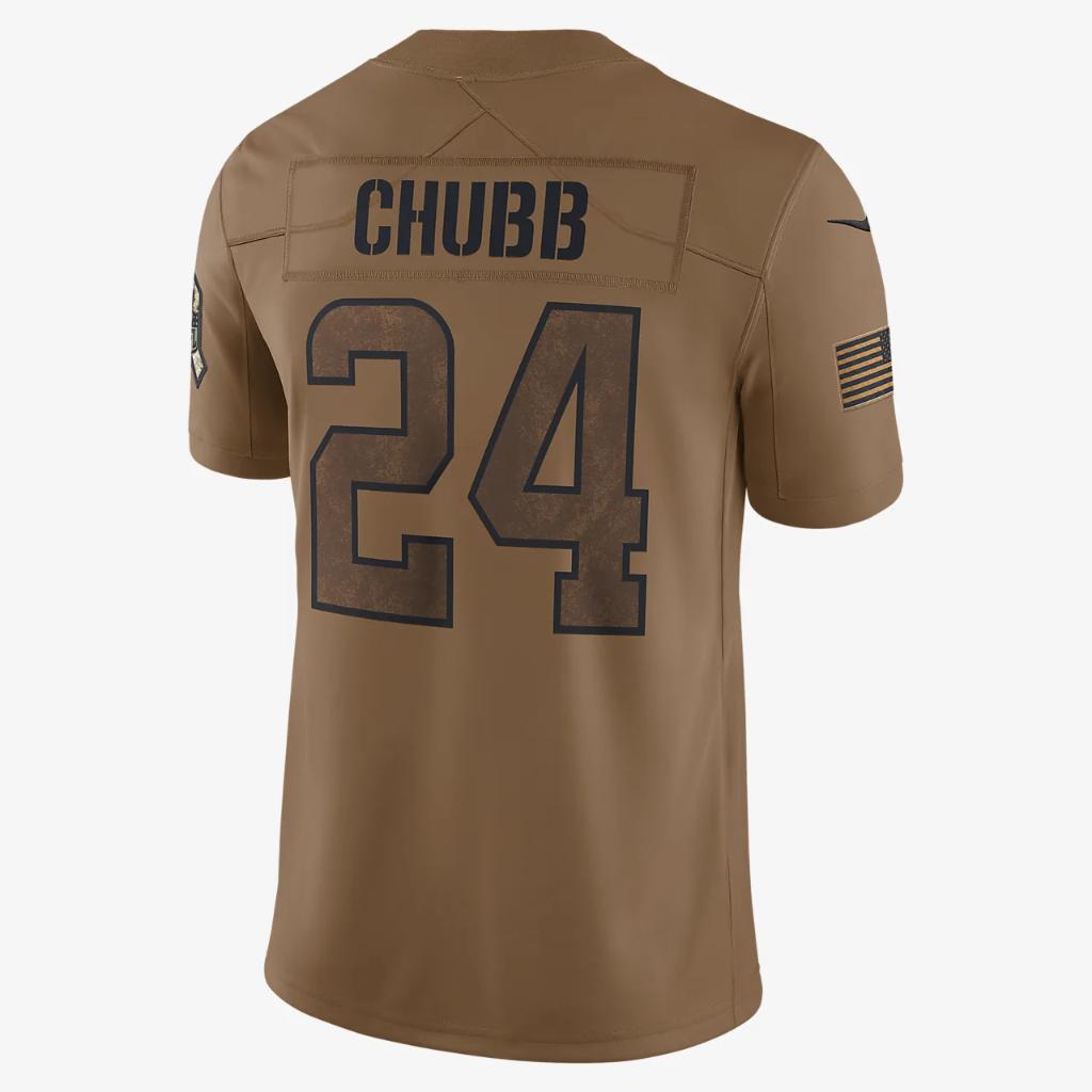 Nick Chubb Cleveland Browns Salute to Service Men&#039;s Nike Dri-FIT NFL Limited Jersey 01AV2EAF38-920