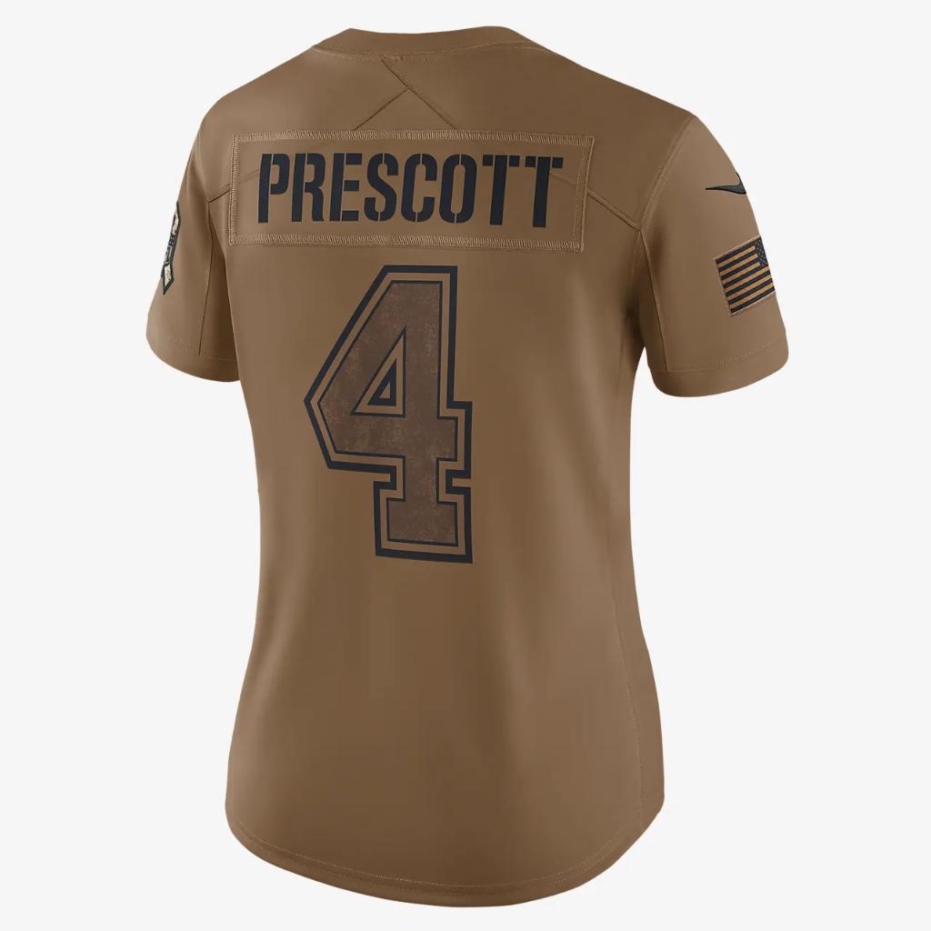Dak Prescott Dallas Cowboys Salute to Service Women&#039;s Nike Dri-FIT NFL Limited Jersey 01AW2EAF39-0Z0