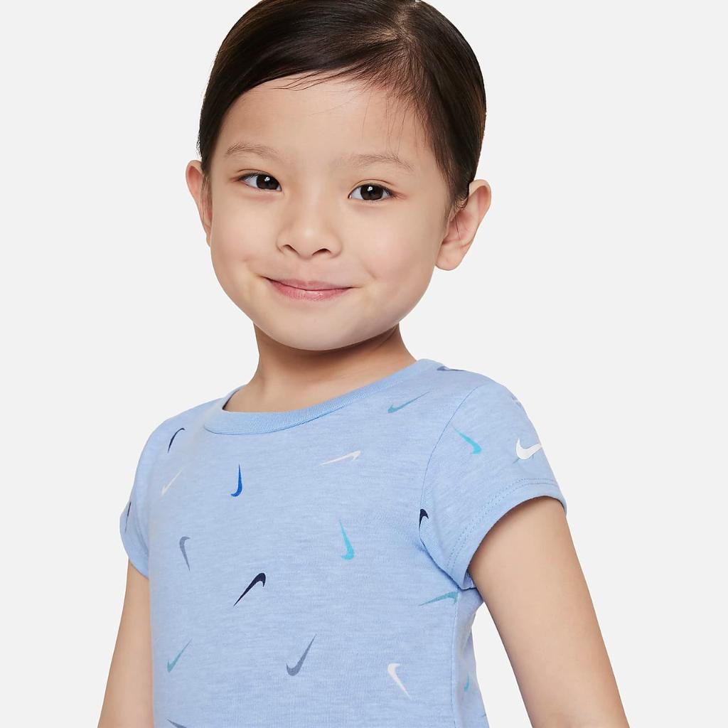 Nike Swoosh Printed Tee Dress Toddler Dress 26K676-U8K
