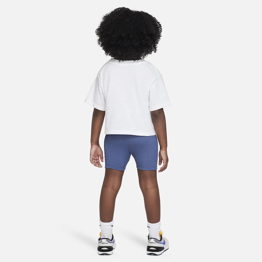 Nike &quot;Let&#039;s Roll&quot; Boxy Tee and Shorts Set Toddler 2-Piece Set 26K861-U6B