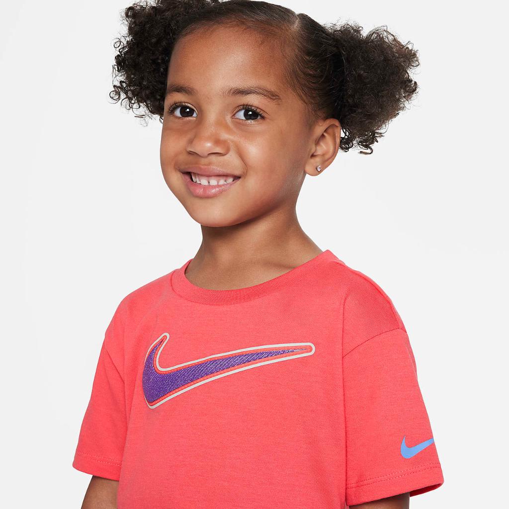 Nike Swoosh Varsity Outline Tee Toddler T-Shirt 26L101-R26