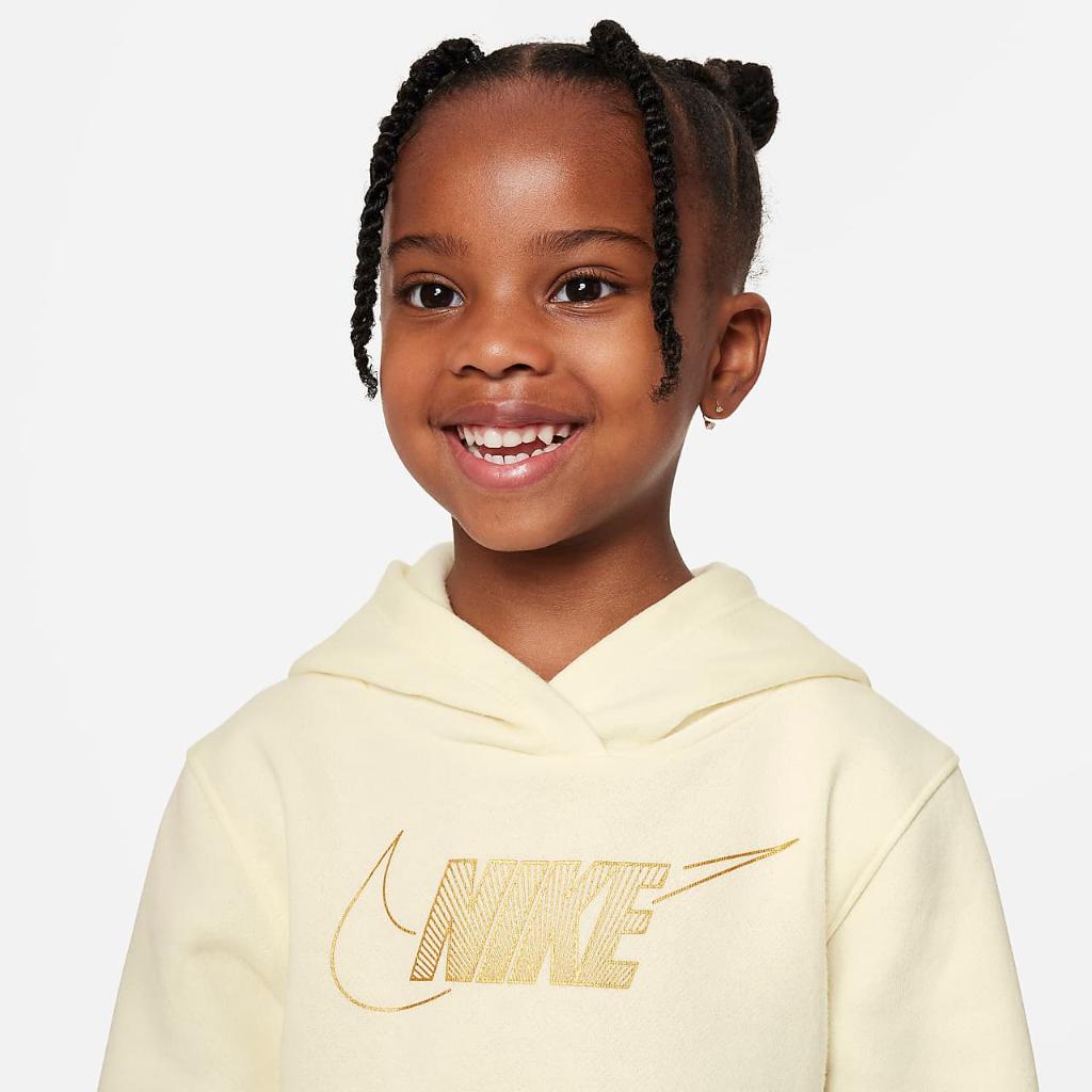Nike Sportswear Club Fleece Holiday Shine Hoodie Toddler Hoodie 26L423-W3Z