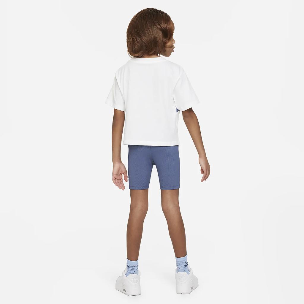 Nike &quot;Let&#039;s Roll&quot; Boxy Tee and Shorts Set Little Kids&#039; 2-Piece Set 36K861-U6B