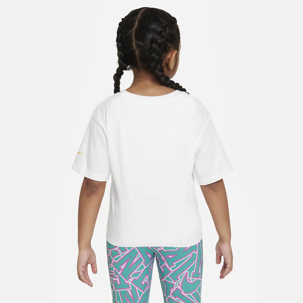 Nike Swoosh Varsity Outline Tee Little Kids T-Shirt 36L101-001