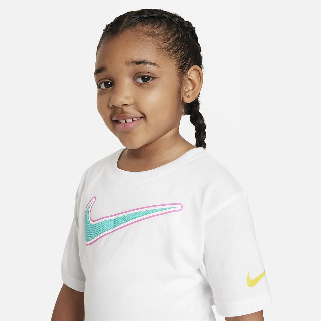 Nike Swoosh Varsity Outline Tee Little Kids T-Shirt 36L101-001