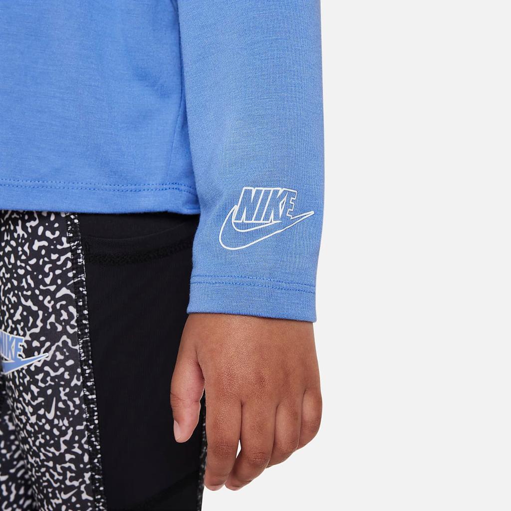 Nike Notebook Print Long Sleeve Knit Top Little Kids Top 36L131-BGZ