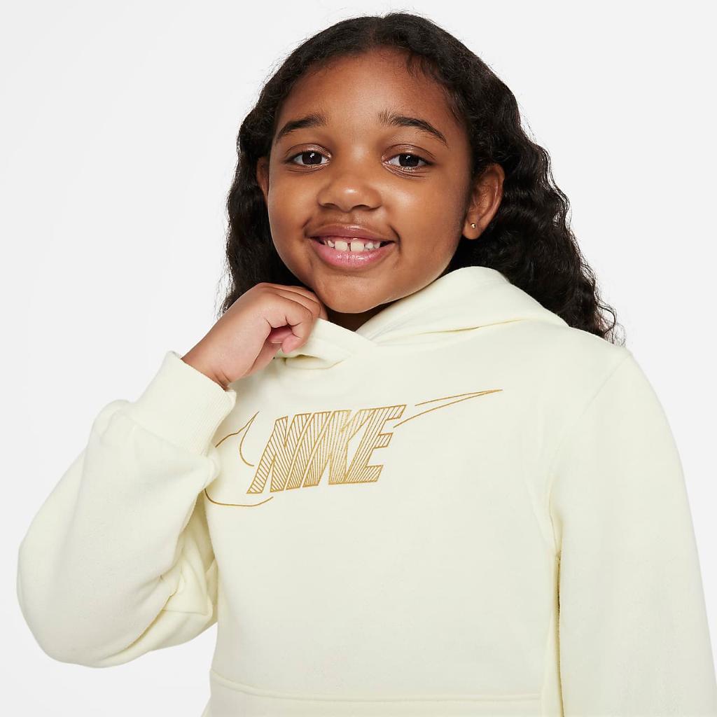 Nike Sportswear Club Fleece Holiday Shine Hoodie Little Kids Hoodie 36L423-W3Z
