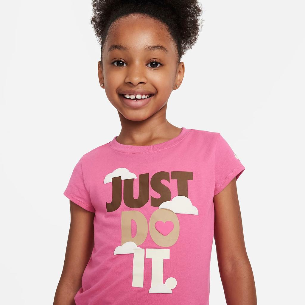 Nike Sweet Swoosh &quot;Just Do It&quot; Little Kids&#039; Graphic T-Shirt 36L800-AHD