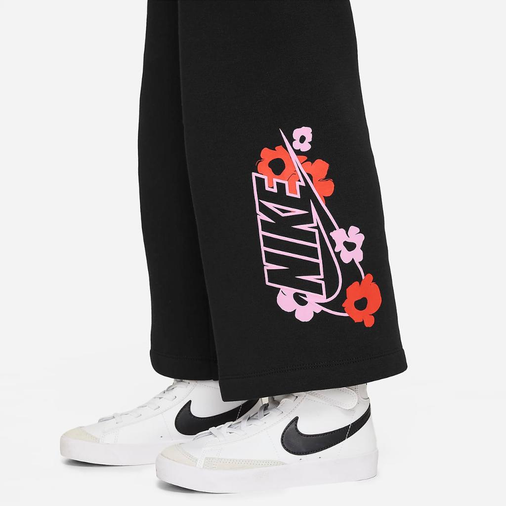 Nike Floral Fleece Little Kids&#039; Wide Leg Pants 36L809-023