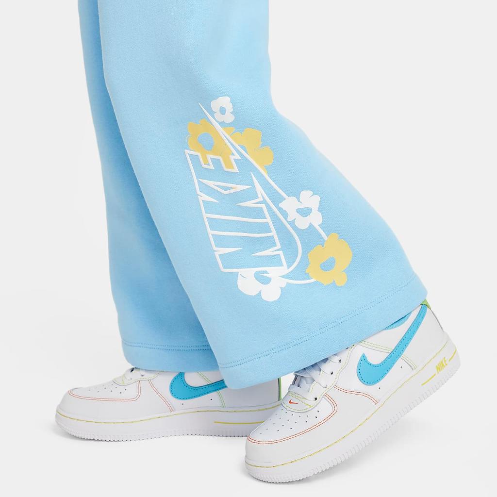 Nike Floral Fleece Little Kids&#039; Wide Leg Pants 36L809-BJB