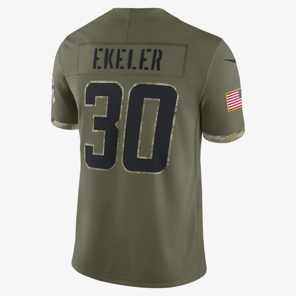 NFL Los Angeles Chargers Salute to Service (Austin Ekeler) Men&#039;s Limited Football Jersey 36NMSTSVF3H-007
