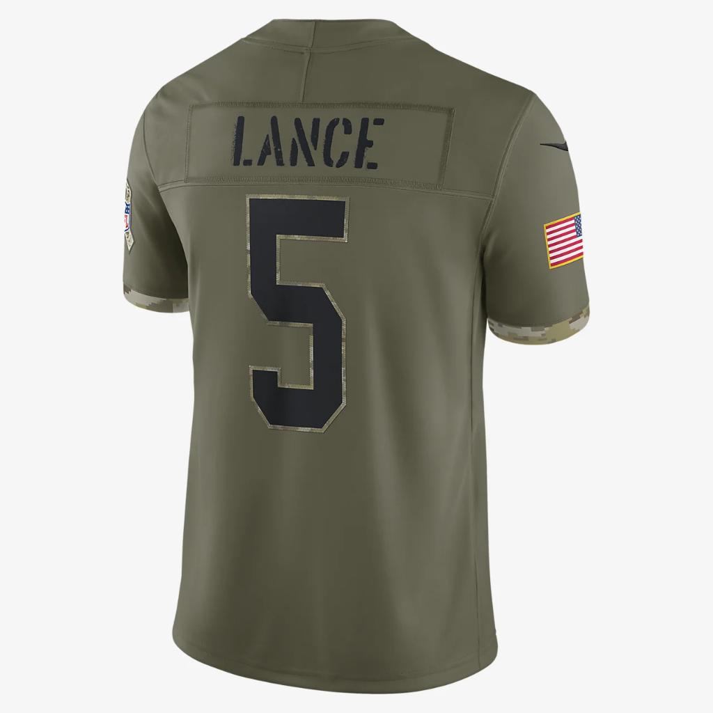 NFL San Francisco 49ers Salute to Service (Trey Lance) Men&#039;s Limited Football Jersey 36NMSTSVF3T-006