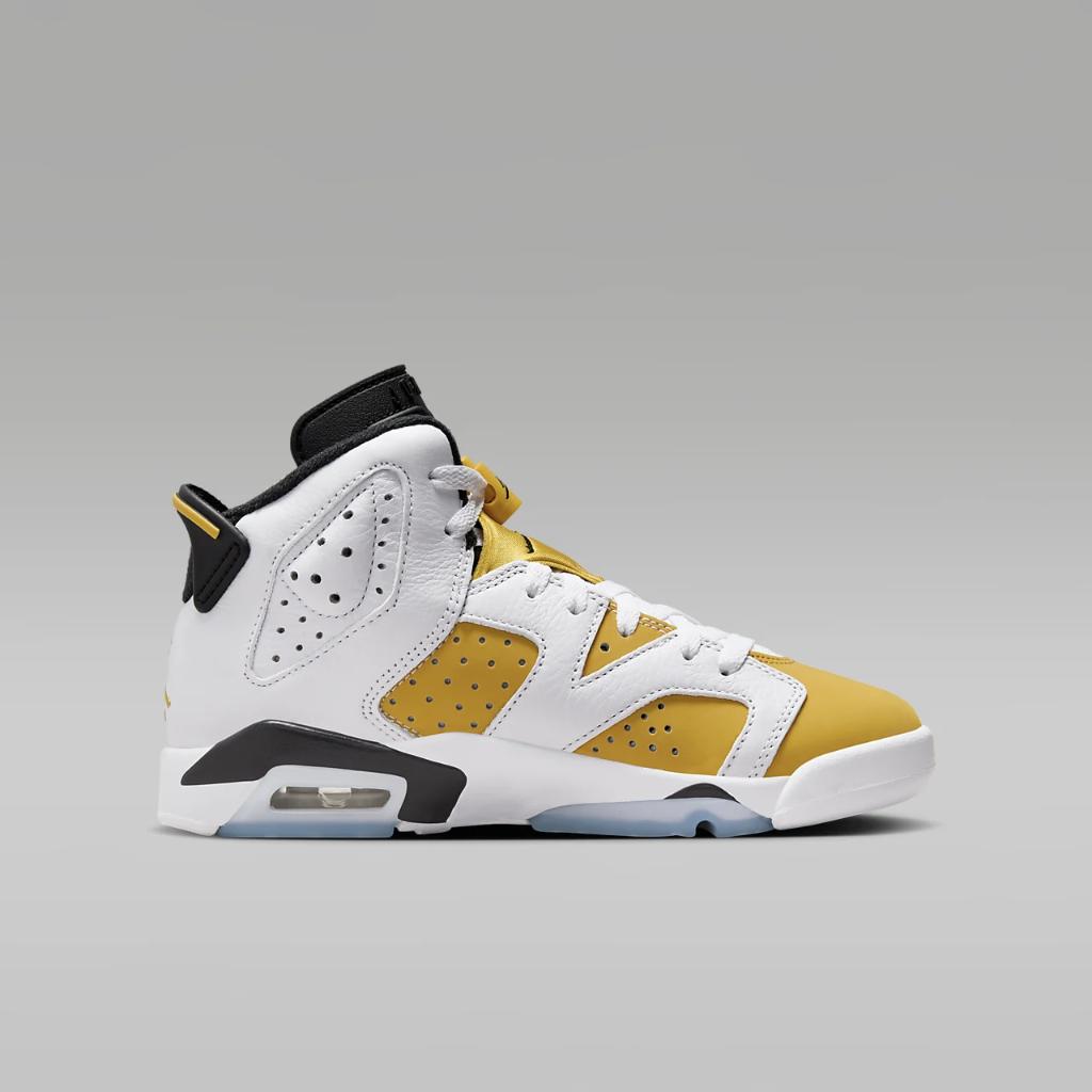 Air Jordan 6 Retro &quot;Yellow Ochre&quot; Big Kids&#039; Shoes 384665-170