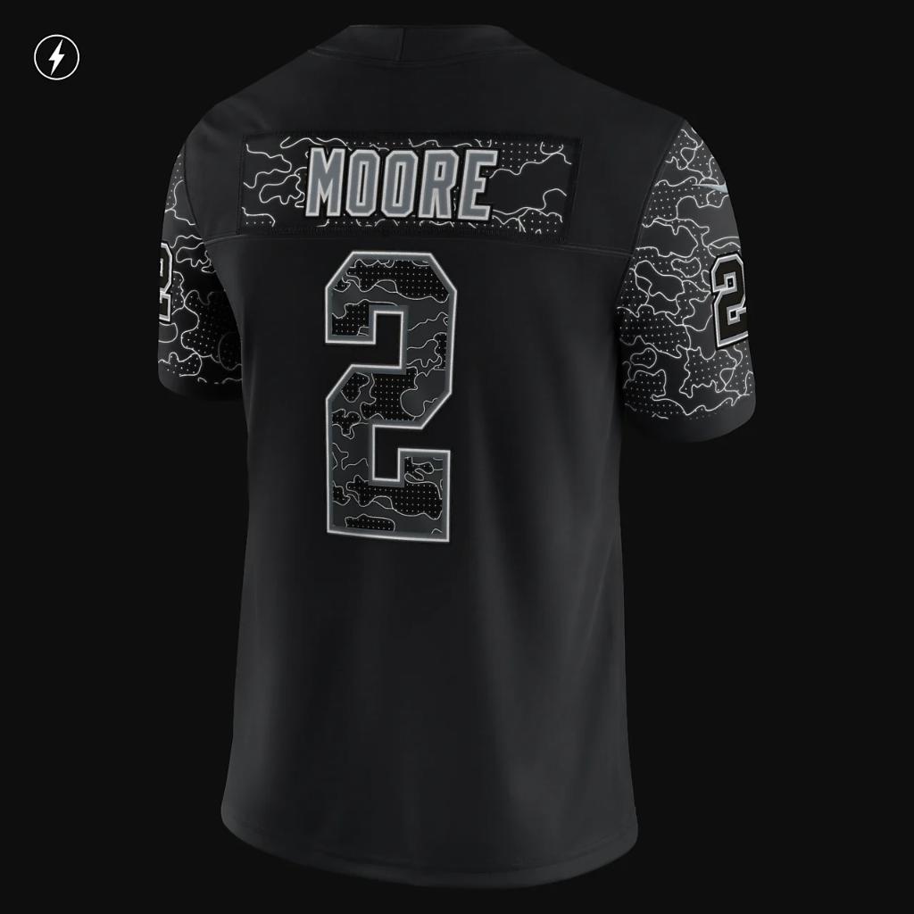 NFL Carolina Panthers RFLCTV (DJ Moore) Men&#039;s Fashion Football Jersey 45NM00A77F-00G