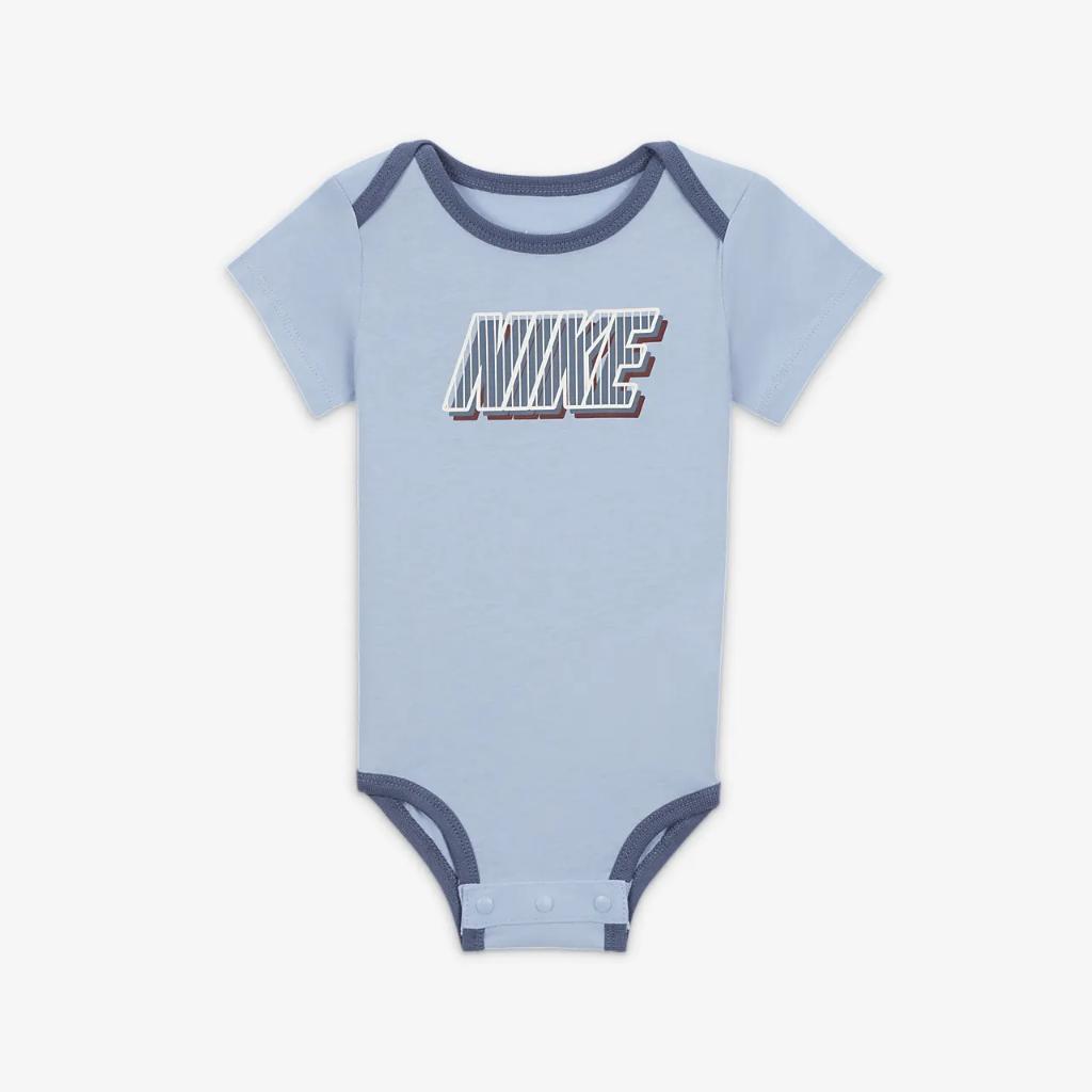 Nike Fastball 3-Pack Bodysuit Set Baby Bodysuits 56K644-U8K