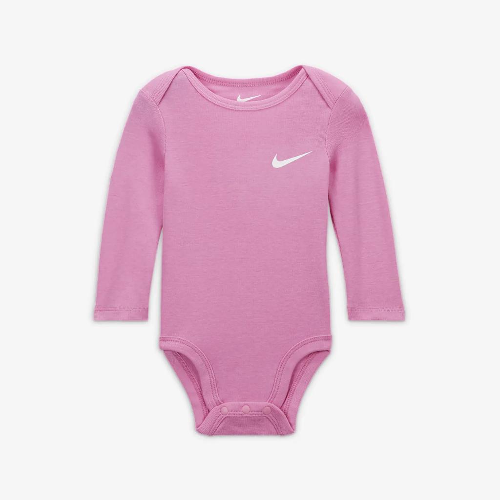 Nike Essentials 3-Pack Long Sleeve Bodysuits Baby Bodysuit Pack 56K734-A9Y