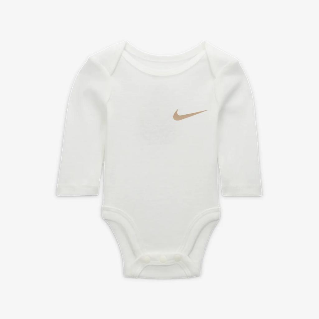 Nike Essentials 3-Pack Long Sleeve Bodysuits Baby Bodysuit Pack 56K734-W67