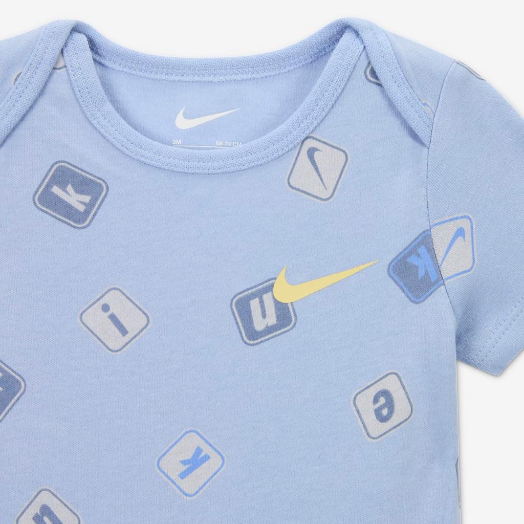 Nike Baby (0-9M) 2-Piece Printed Bodysuit Set 56L683-U9E