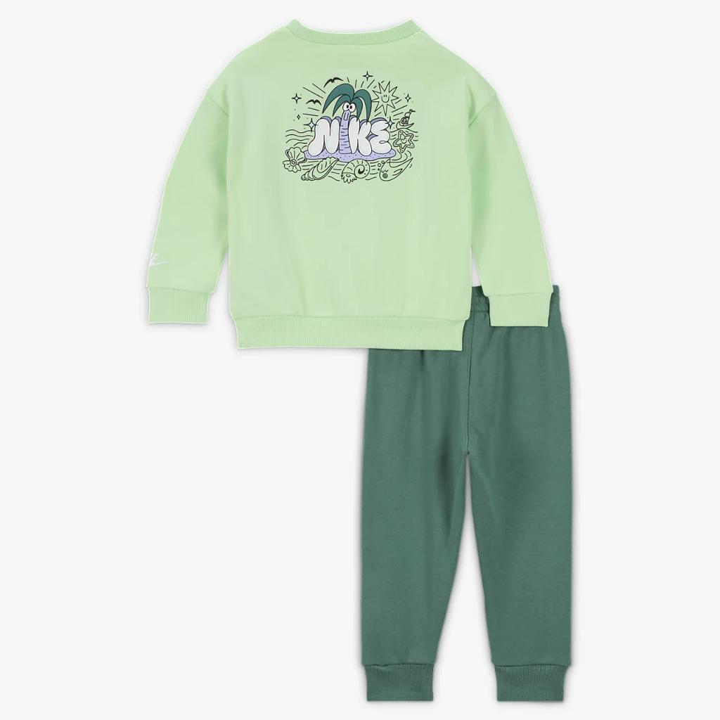 Nike Sportswear Create Your Own Adventure Baby (12-24M) French Terry Graphic Crew Set 66M018-EDJ