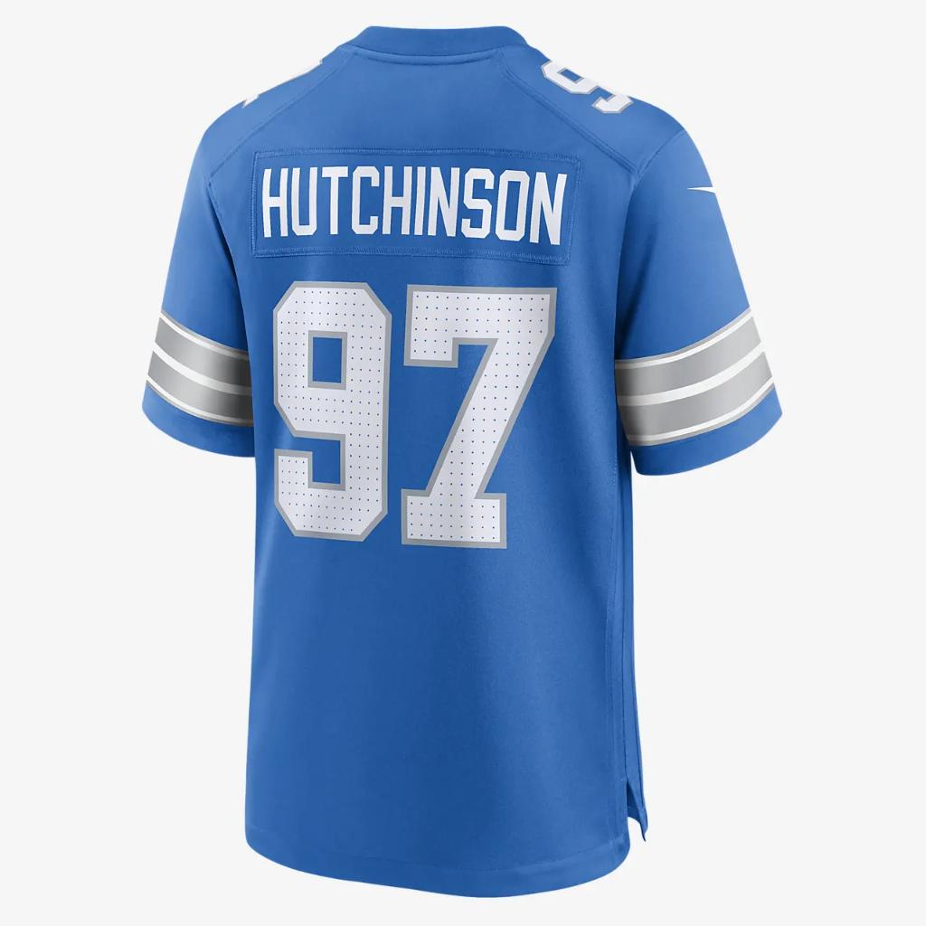 Aidan Hutchinson Detroit Lions Men&#039;s Nike NFL Game Football Jersey 67NM0B9K9JF-DE0