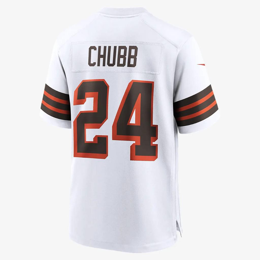 NFL Cleveland Browns (Nick Chubb) Men&#039;s Game Football Jersey 67NMBW2A93F-2LC