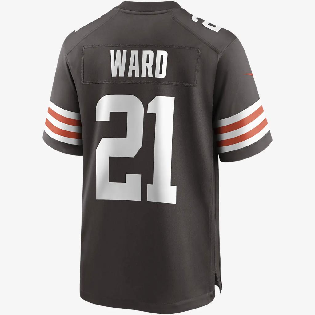 NFL Cleveland Browns (Denzel Ward) Men&#039;s Game Football Jersey 67NMCLGH93F-2NG