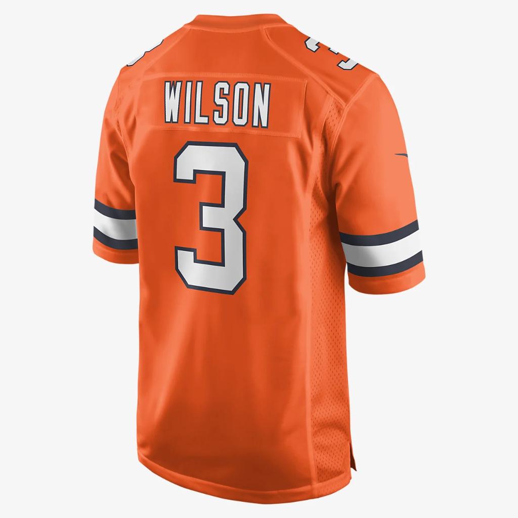NFL Denver Broncos (Russell Wilson) Men&#039;s Game Football Jersey 67NMDB2A8WF-8Z0