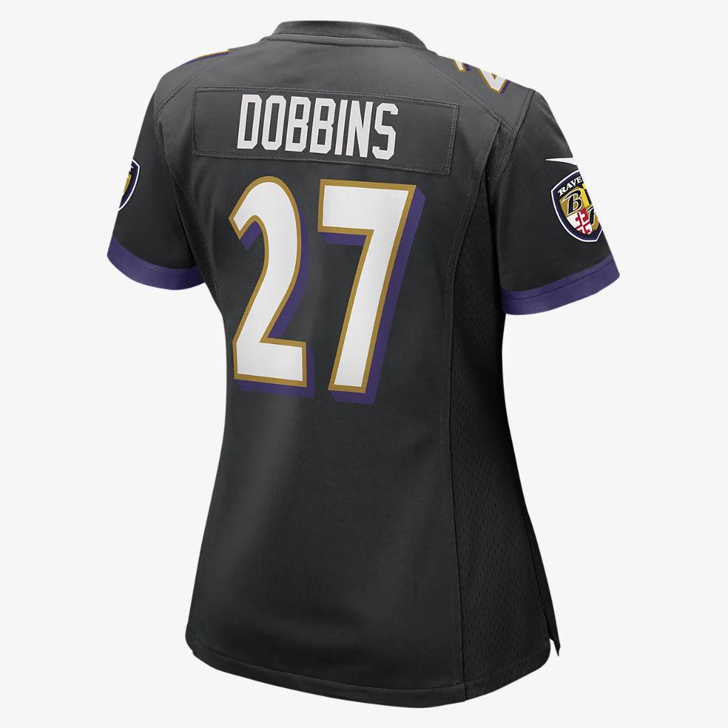 NFL Baltimore Ravens (J.K. Dobbins) Women&#039;s Game Football Jersey 67NWBLGA8GF-2KK