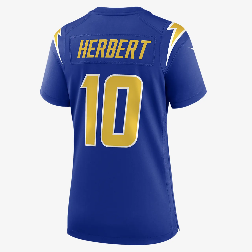 NFL Los Angeles Chargers (Justin Herbert) Women&#039;s Game Football Jersey 67NWCG2A97F-2LE