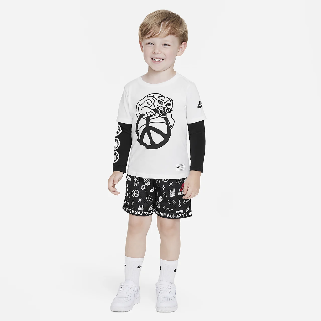 Nike Toddler Printed Tricot Basketball Shorts 76J778-023