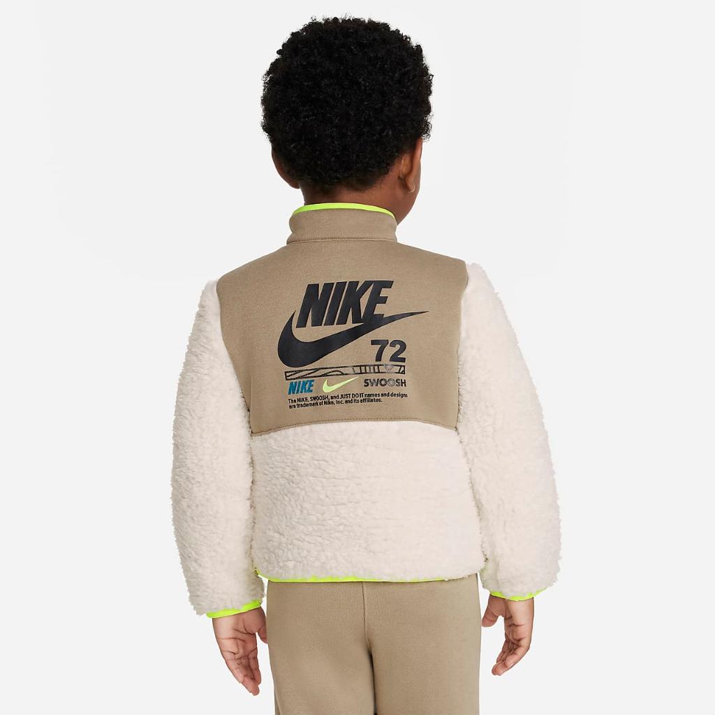 Nike Sportswear Illuminate Sherpa Half-Zip Jacket Toddler Jacket 76K249-782