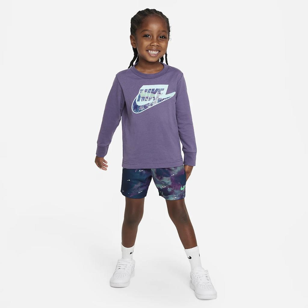 Nike Futura Printed Long Sleeve Tee Toddler T-Shirt 76K302-P5Q
