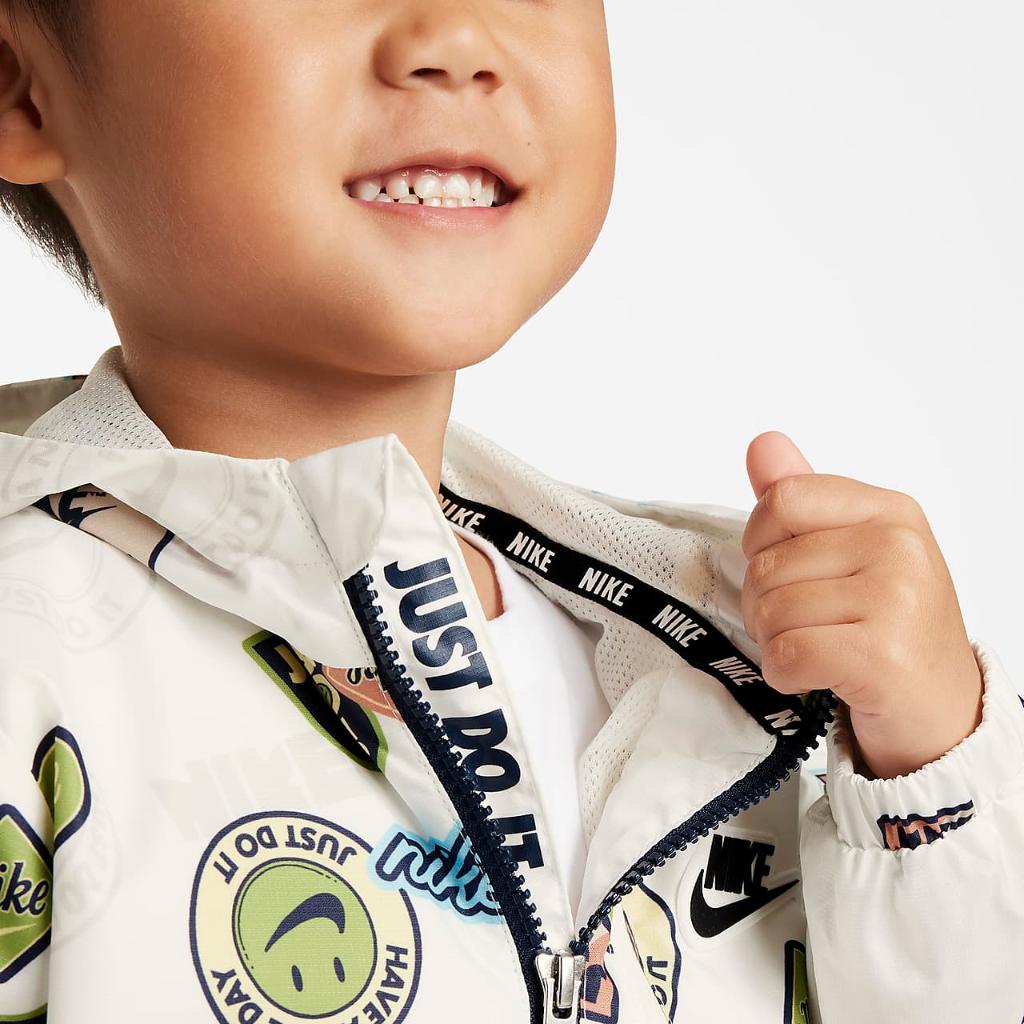 Nike Half-Zip Print Blocked Anorak Toddler Jacket 76K536-782
