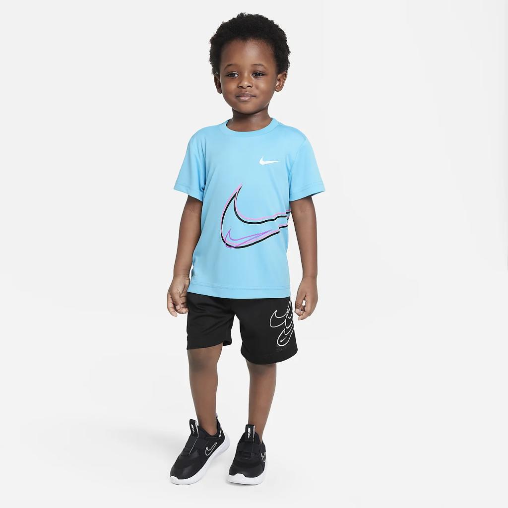 Nike Swoosh Distortion Tee Toddler T-Shirt 76K623-F85