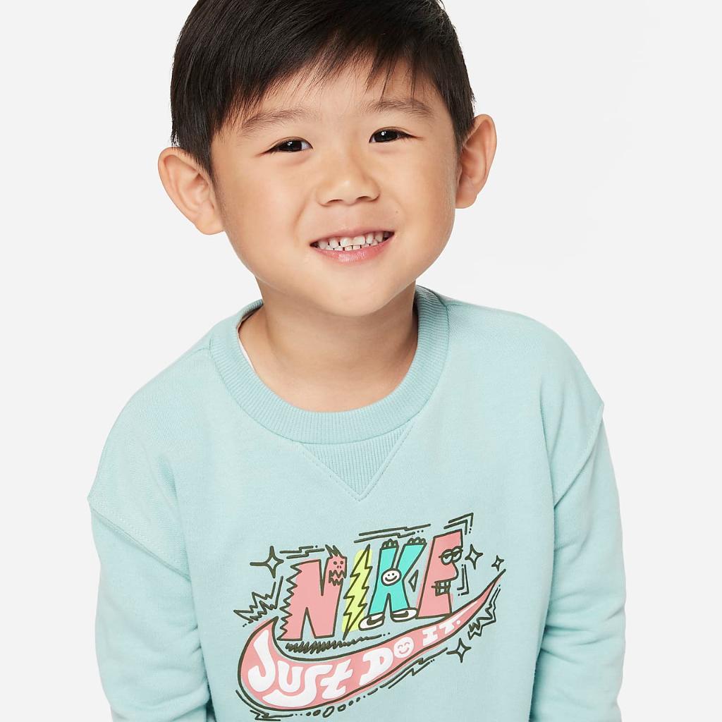 Nike Sportswear &quot;Art of Play&quot; French Terry Crew Toddler Top 76L103-572