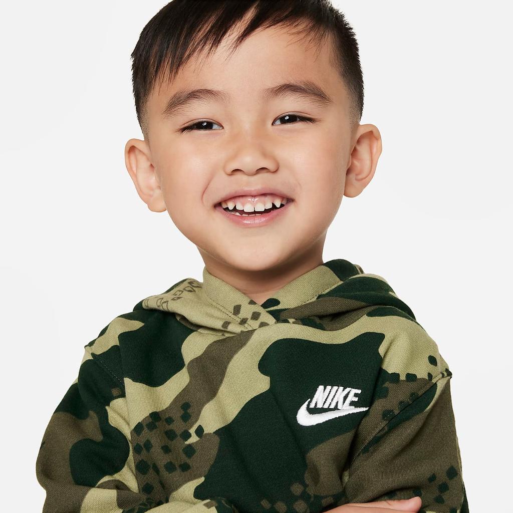Nike Sportswear Club Camo Pullover Toddler Hoodie 76L161-EDR