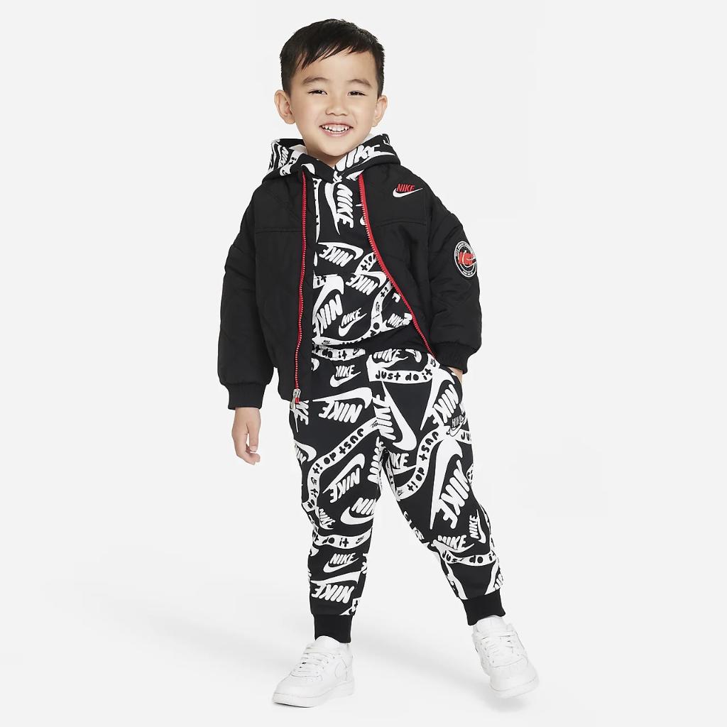 Nike Sportswear Club Printed Pullover Toddler Hoodie 76L169-023